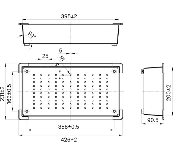 Коландер IDDIS Kitchen Line нержавеющая сталь, графит, 426x231 мм KOL23GMi59
