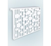 Экран на чугунный радиатор ООО СКП Круги 63 см (6/7 секц), белый ЭРЧ-015Б 34078921