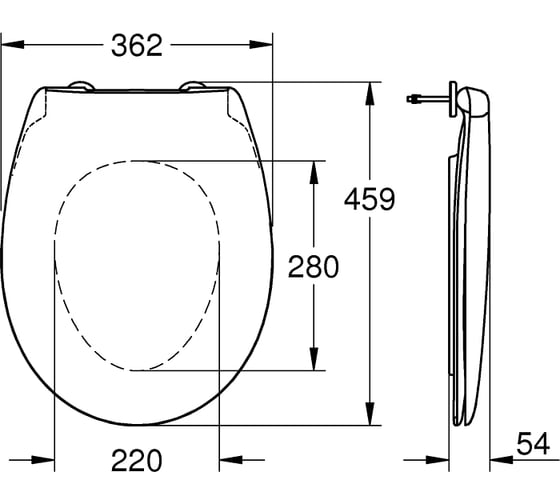 Сиденье для унитаза Grohe Bau Ceramic 39492000