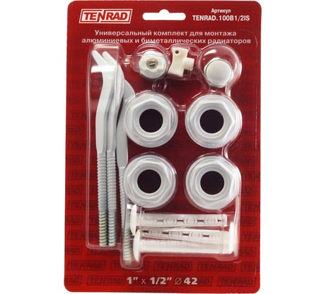 Универсальный комплект TENRAD для монтажа радиаторов 1/2" VALTEC TENRAD.100B1