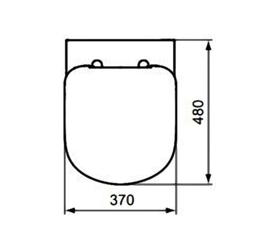 Сиденье с крышкой для унитазов с короткой проекцией IDEAL STANDARD Tempo T679901 00000035924