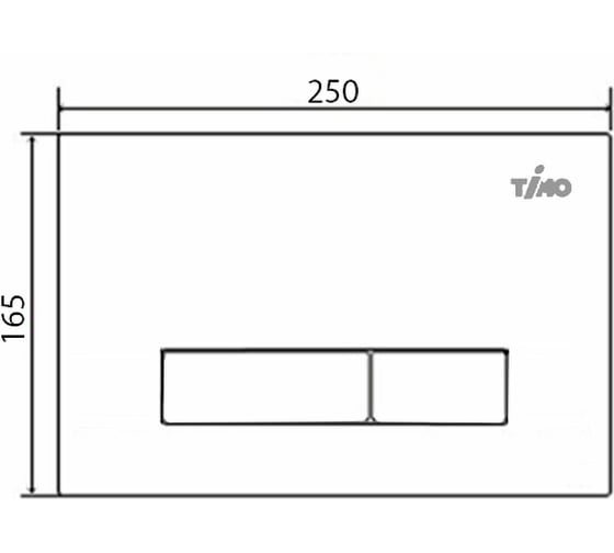 Кнопка смыва TIMO INARI 250x165 matt black FP-003MB