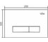 Кнопка смыва TIMO INARI 250x165 matt black FP-003MB 2