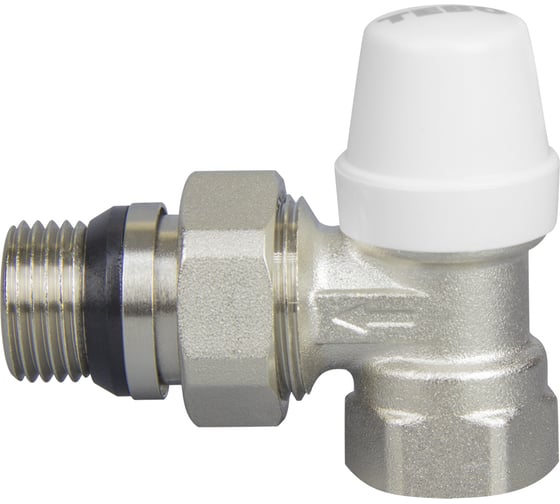 Клапан запорный угловой с уплотнительным кольцом TEBO ВН/НАР 1/2" T-ТА.Кл.452.12.CN