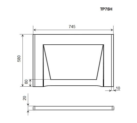 Торцевая панель Timo TP75H
