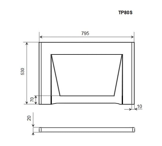Торцевая панель Timo TP80H