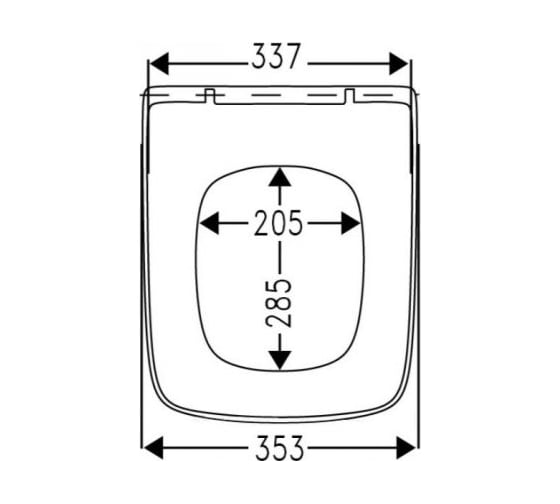Тонкое сиденье ROCA 801472001 Gap дюропласт soft close, быстрое снятие 00000068704
