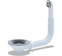 Выпуск для мойки АНИ Пласт гибкий перелив, 3 1/2, нержавеющая сетка N320S 025-0638