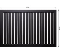 Экран для радиатора Стильный Дом реечный 120x60см Черный v531948