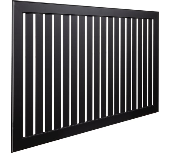 Экран для радиатора Стильный Дом реечный 120x60см Черный v531948