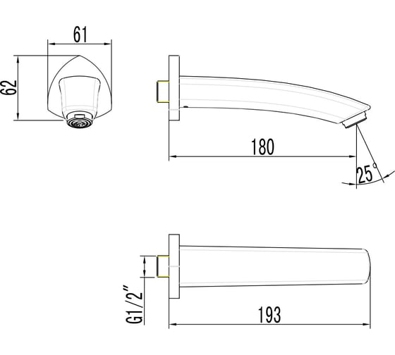 Наполнитель для ванны встраиваемый Lemark, 180 мм, для LM3522C, хром LM3581C