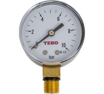 Манометр радиальный TEBO 0-10 бар 50мм НАР 1/4" T-АБ.М.503.14.10.CN