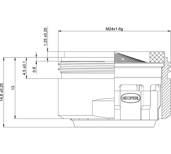 Аэратор Lemark NEOPERL CASCADE SLC М24 A, блистер NP13301ASLC-BL