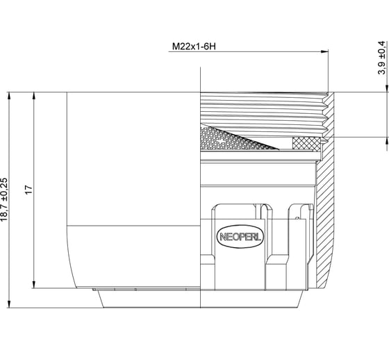 Аэратор Lemark NEOPERL CASCADE SLC М22 A, блистер NP12301ASLC-BL