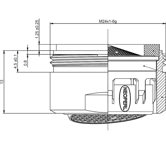 Аэратор Lemark NEOPERL PERLATOR HONEYCOMB SSR D M24, в блистере NP13303SSR-BL