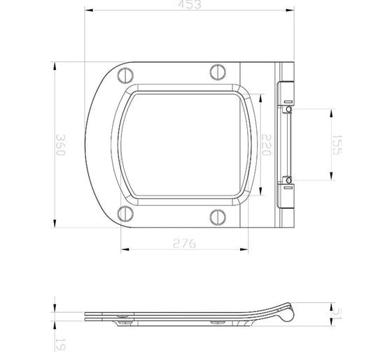 Сиденье для унитаза RAVAK CLASSIC Slim белое 00000068978