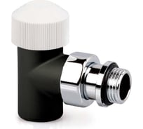 Угловой вентиль на подачу SR Rubinetterie Tondera 1/2", термостатический, черный матовый 0640-1500VC0S