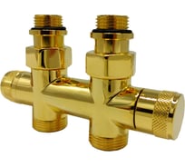 Узел прямой SR Rubinetterie Tondera 50 мм, запорный 1/2"x3/4" Е, цвет золото 0692-1500D0E0