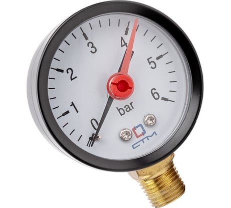 Манометр радиального подключения 1/4" до 6 бар СТМ CPM14R06