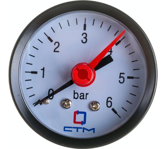 Манометр аксиального подключения 1/4" до 6 бар СТМ CPM14A06