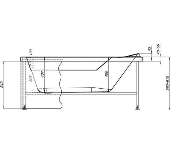 Фронтальная панель Aquanet L140 H54 У 00243721