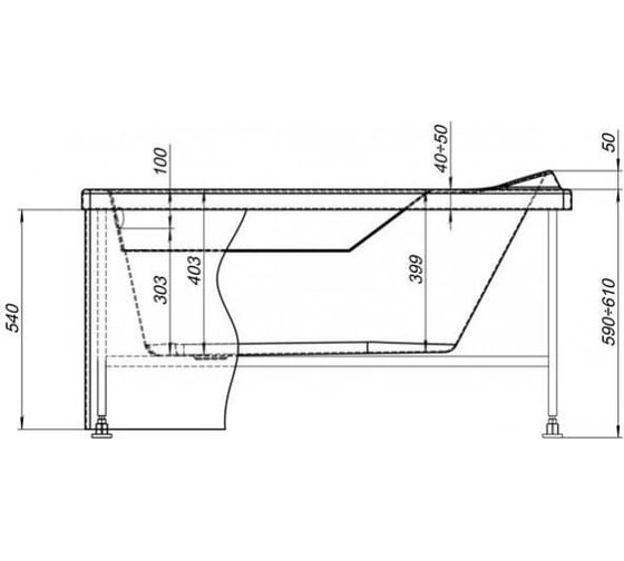 Фронтальная панель Aquanet L120 H54 У 00243800