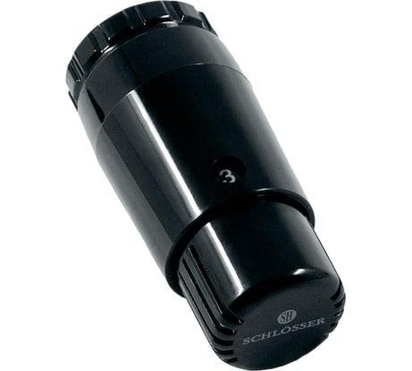 Термостатическая головка SCHLOSSER MINI DIAMANT M30x1,5, RAL 9005 601100033 Ral 9005