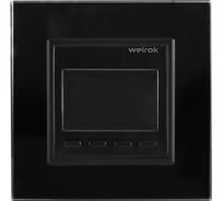 Терморегулятор Welrok PRO для рамки с электронным управлением, датчик воздуха, датчик пола 3 м, цвет черный LIVOLO WPRO-C701TM-12 BK
