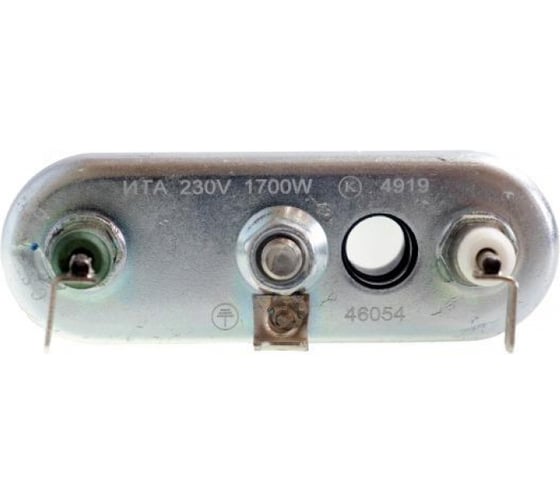 ТЭН ИТАТЭН ИТА 1700W, L169 мм, R15, M115, K2, прямой, отверстие под датчик, нержавеющая сталь, 230V 46054