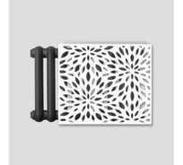 Экран на чугунный радиатор ООО СКП Листья 29 см (3 секции), белый ЭРЧ-010Б