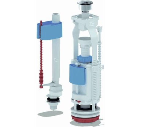 Арматура для бачка АНИ Пласт набор, нижнее подключение, металл кнопка, 2 режима эконом WC3550М 023-4047