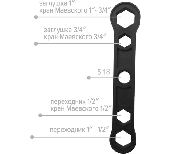 Ключ для заглушек РОСТерм K04