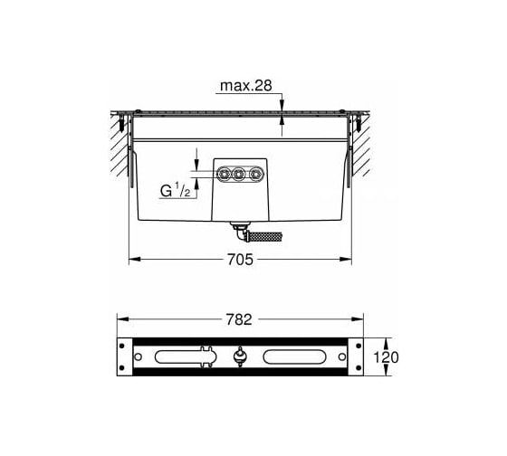 Комплект для ванны Grohe на 4/5 отверстий 29037002