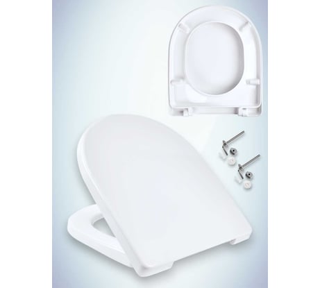 Сиденье с крышкой MKW Санита Люкс стальное крепление 4680000930437