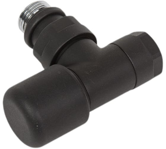 Вентиль термостатический угловой FAR Lady 1/2", гайка М24x19, черный матовый FL 0143 12P