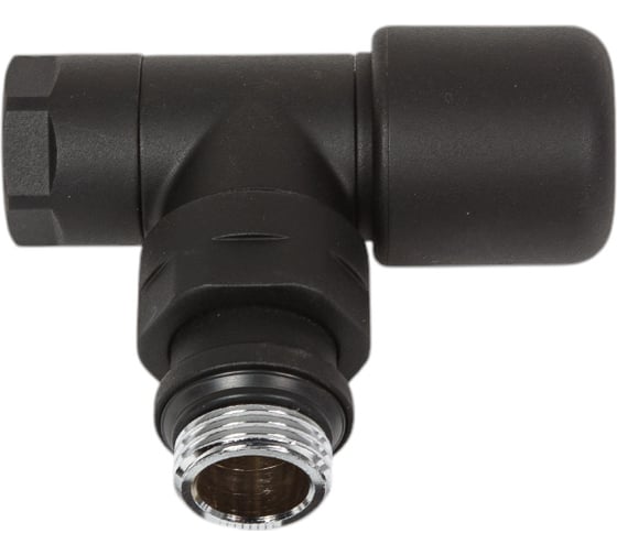 Вентиль термостатический угловой FAR Lady 1/2", гайка М24x19, черный матовый FL 0143 12P