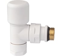 Вентиль термостатический угловой FAR 1/2", гайка М24x19, белый матовый FL 0144 12P