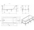 Монтажный комплект для ванны ROCA EASY 180x80 см, рама, слив-перелив с сифоном, крепеж к стене, крепеж панели 725P028000 5