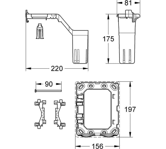 Крепежная рама GROHE Fresh 38967000
