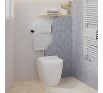 Встраиваемый бачок Paini URBATEC для приставного унитаза, с клавишей квадрат, белый 33000