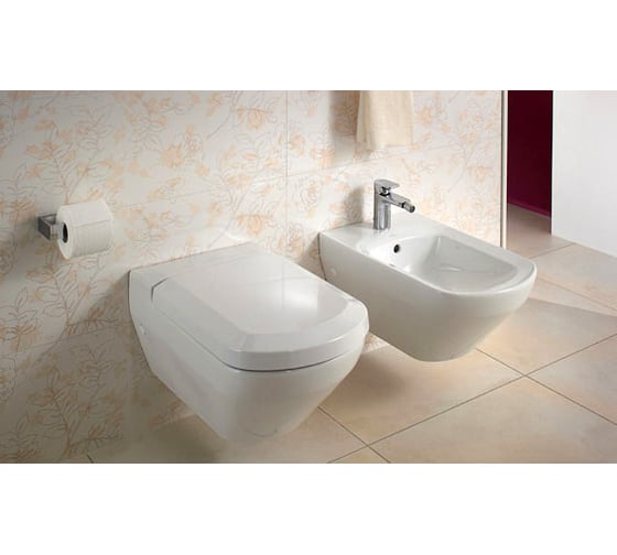 Сиденье для унитаза Villeroy & Boch SENTIQUE с микролифтом, петли хром 98M8 S101