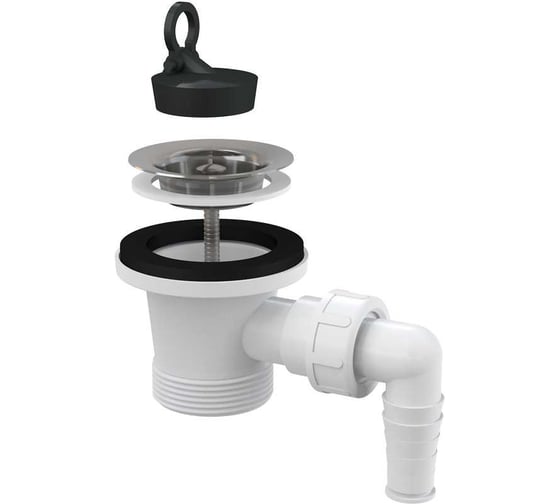 Водослив для умывальника Alcadrain 1 1/2", с нержавеющей peшeткой Ø63 и подводкой A31P 00067736