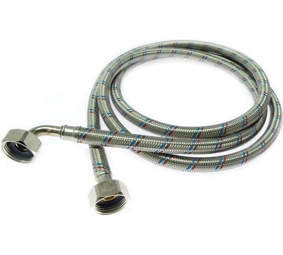 Шланг наливной в стальной оплетке для стиральной машины I-Tech FF 3/4", 2,5 м I 08 311 1