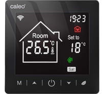 Терморегулятор Caleo C947 встраиваемый, цифровой, программируемый, WI-FI, черный 0К-00001385