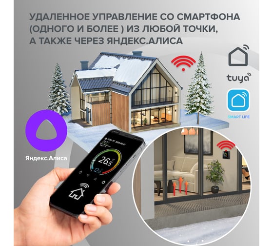Терморегулятор Caleo C933 встраиваемый, цифровой, программируемый, WI-FI, белый 0К-00001382