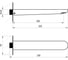 Излив на ванну Ravak EL 027.20BLM черный матовый X07P804 2