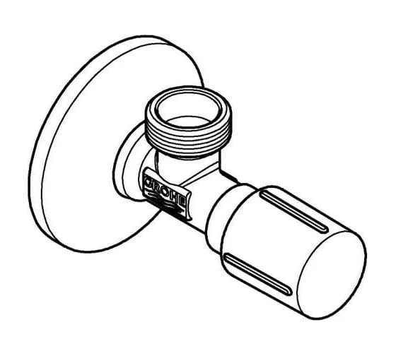 Угловой вентиль Grohe 1/2", темный графит матовый 22041AL0