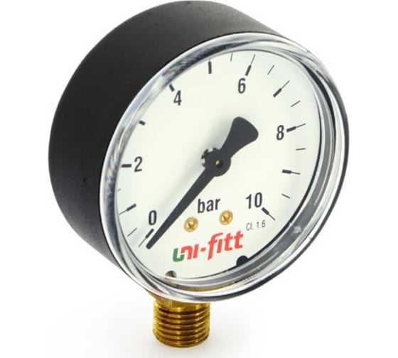 Манометр радиальный Uni-Fitt 10 бар, диаметр 80 мм, 1/2"Н 301D3042 1