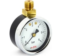 Манометр радиальный Uni-Fitt 6 бар, диаметр 50 мм, 1/4"Н, верхнее подключение 302D2020