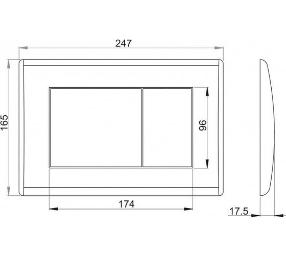 Кнопка управления Alcadrain M272 хром - матовая 00022156